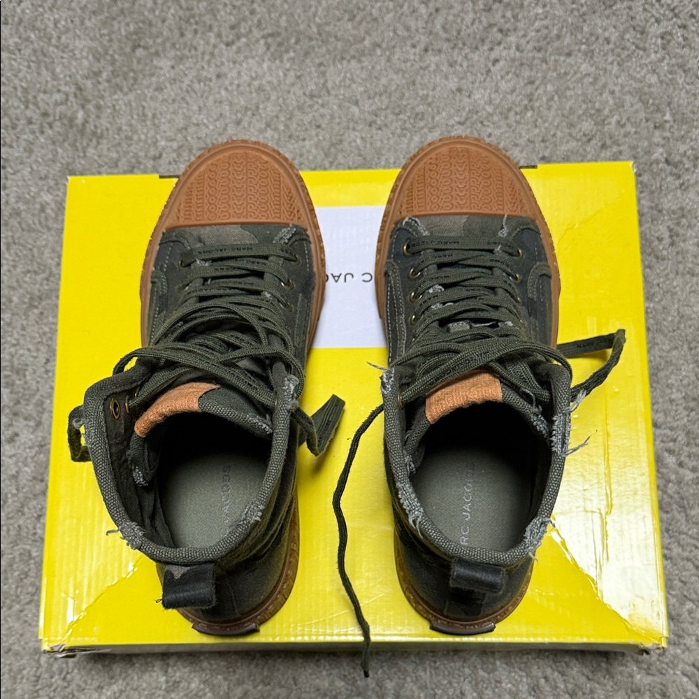 Marc Jacobs Black and Brown High-Top Sneakers - Picture 4 of 8